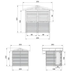 Chiosco in Legno 2x2 m per Mercatini Fiere Vendite a Pannelli in Pino