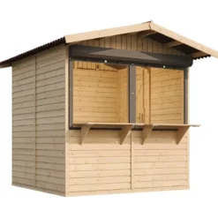 Chiosco in Legno 2x2 m per Mercatini Fiere Vendite a Pannelli in Pino