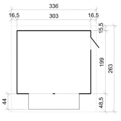 Chiosco in Legno 3x2 m per Mercatini Fiere Vendite a Pannelli in Pino