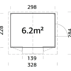 Chiosco Pieghevole in Legno 298x228x245 cm con Pavimento per Eventi