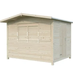 Chiosco Pieghevole in Legno 298x228x245 cm con Pavimento per Eventi