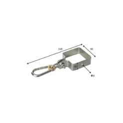 2 Collari Acciaio Zincato 9x9 cm per Altalena Bambini con Pali in Legno Quadrati