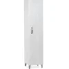 Colonna Bagno 160 cm 1 Anta 4 Ripiani MDF Finitura Bianco Portuna