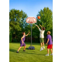 Colonna Basket Regolabile 205-265 cm Piantana Canestro da Esterno