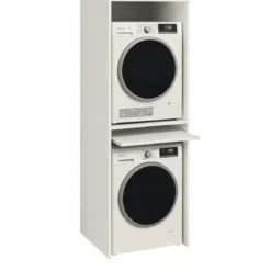 Colonna Copri Lavatrice Asciugatrice Salvaspazio 71x65x210 cm Bianco Frassinato