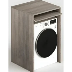 Colonna Copri Lavatrice Asciugatrice Salvaspazio 71x65x210 cm Legno Olmo