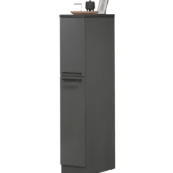 Colonna Portaspezie Antracite 2 Cassetti Soft Close Legno Nobilitato