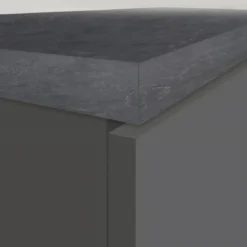 Colonna Portaspezie Antracite 2 Cassetti Soft Close Legno Nobilitato