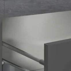 Colonna Portaspezie Antracite 2 Cassetti Soft Close Legno Nobilitato