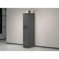 Colonna Portaspezie Antracite 2 Cassetti Soft Close Legno Nobilitato