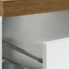 Colonna Portaspezie Bianco Lucido Rovere 2 Cassetti Soft Close Legno
