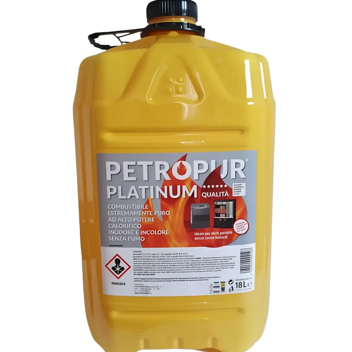 Combustibile Liquido Puro 18L 2 Taniche Riciclabile per Stufe Portatili