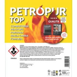 Combustibile Liquido 4 Taniche Riciclabile 18L per Stufa Senza Fumo