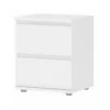 Comodino 40 Bianco 2 Cassetti Design Camera da Letto Moderno Cameretta Bambini