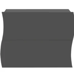 Comodino 2 Cassetti Antracite Opaco in Legno Camera da Letto