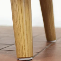 Comodino 2 Cassetti Gambe in Legno Bianco Moderno Camera da Letto