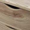 Comodino 2 Cassetti Gambe in Legno Naturale Moderno Camera da Letto