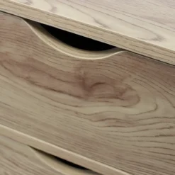 Comodino 2 Cassetti Gambe in Legno Naturale Moderno Camera da Letto