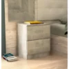 Comodino 2 Cassetti Rovere Chiaro per Camera da Letto Moderno