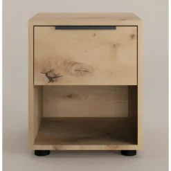 Comodino 1 Cassetto Rovere Artisan per Camera da Letto con Vano