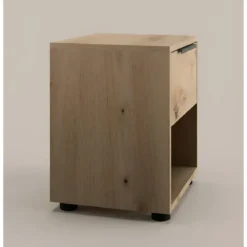 Comodino 1 Cassetto Rovere Artisan per Camera da Letto con Vano