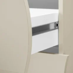 Comodino con 2 Cassetti Beige Cachemire in Legno Camera da Letto