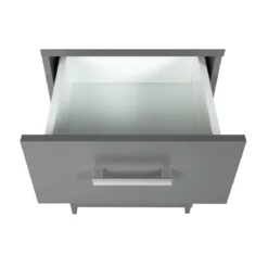 Comodino Grigio con Cassetti per Piccoli Spazi Cassettiera Moderni Camera Letto
