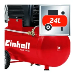 Compressore Aria Einhell 24 Lt Litri Compatto Manometro Elettrico Ruote Valvola