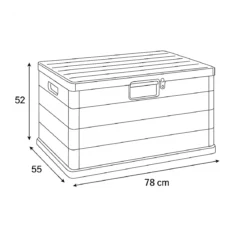 Contenitore Plastica 170 Litri 78x55x52 cm Impilabile con Maniglie