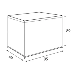 Copertura Condizionatore 95x46x89 cm Poliestere Nero Impermeabile