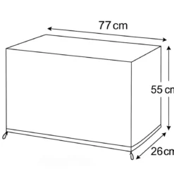 Copertura Impermeabile per Condizionatore 77x26 h 55 cm Poliestere Nero