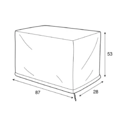 Copertura Impermeabile per Condizionatore 87x28x53 cm Poliestere Nero