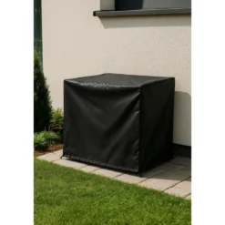 Copertura Impermeabile per Condizionatore 88x40x62 cm Poliestere Nero