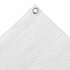 Copertura Telo Occhiellato PE Bianco 3x5 m Impermeabile Lavabile
