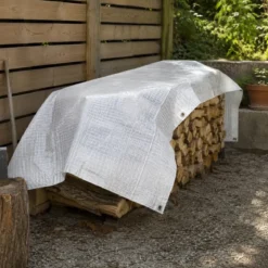 Copertura Telo Occhiellato PE Bianco 3x5 m Impermeabile Lavabile
