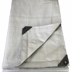 Copertura Telo Rinforzato Occhiellato Grigio 6x10m 200g/m2 Lavabile
