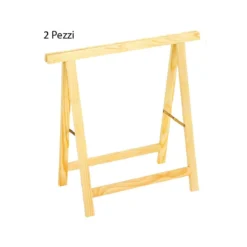Coppia cavalletti in Legno 2 Pezzi lavoro Pittore Scrivania Officina Pieghevoli