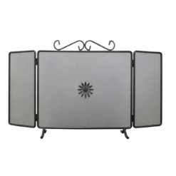 Copricamino Antico a 3 Ante in Acciaio Verniciato 88x48 cm