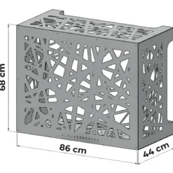 Copri Condizionatore da Esterno Decorazione Alluminio Bronzo 86x44x68
