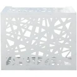 Copri Condizionatore da Esterno Decorazione Alluminio Bianco 86x44x68