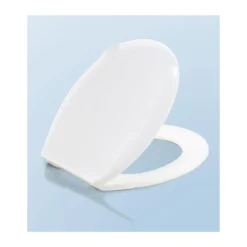 Copri Water Vaso Sedile Wc Asse in Resina Universale Cerniere Tavoletta Plastica