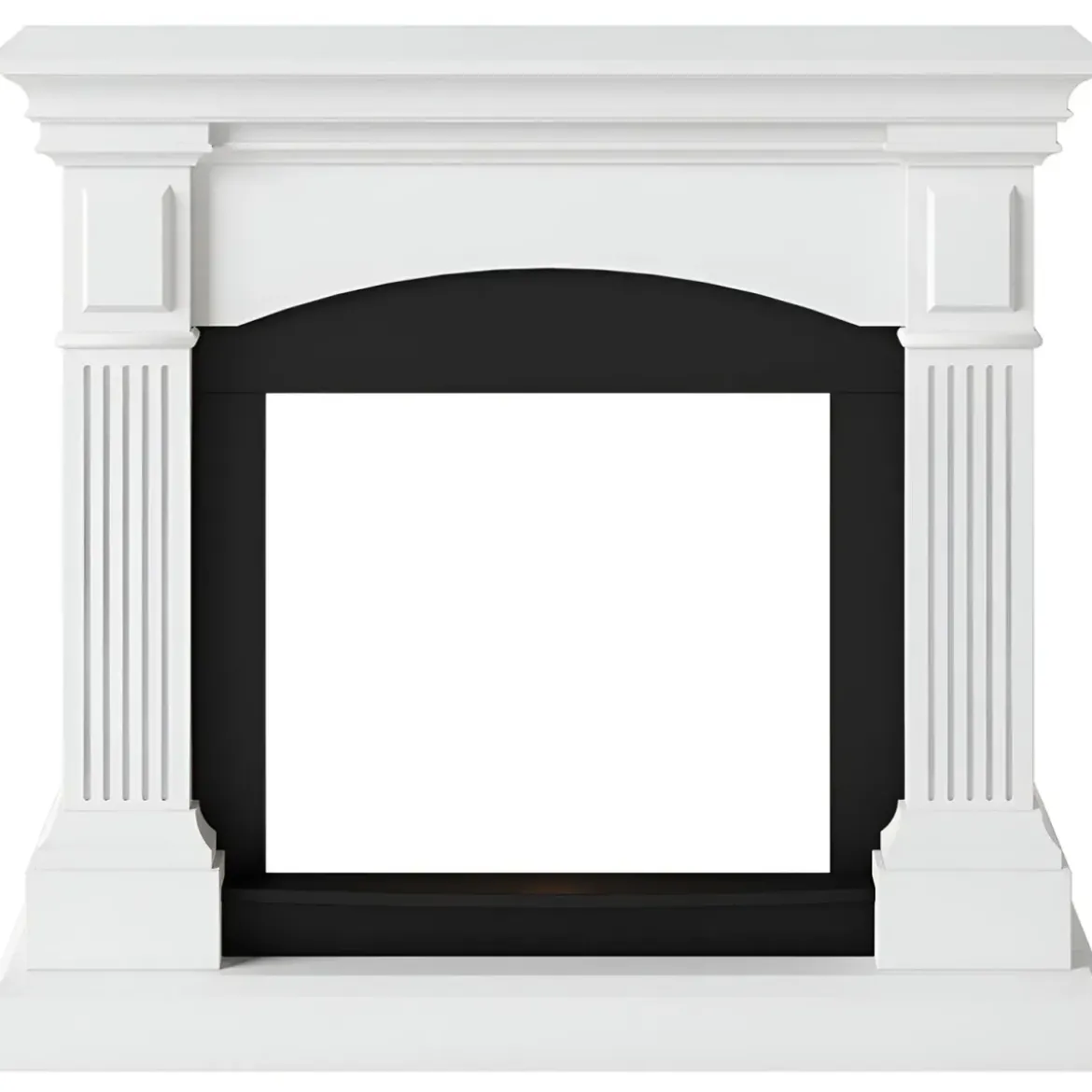 Cornice Decorativa Camino Finto Tagu Magna Bianco in Legno MDF Caminetto