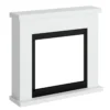 Cornice Decorativa Tagu Frode Finto Caminetto Bianco in Legno da Incasso
