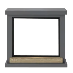 Cornice Finto Caminetto Decorativo Tagu Hagen in Legno MDF Grigio