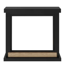 Cornice Finto Camino Decorativa Tagu Hagen Caminetto in Legno MDF Nero