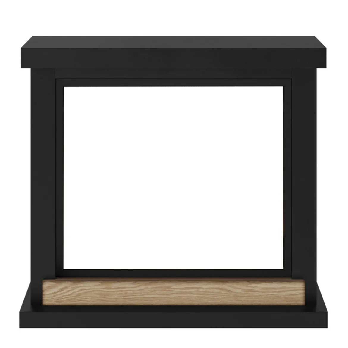 Cornice Finto Camino Decorativa Tagu Hagen Caminetto in Legno MDF Nero