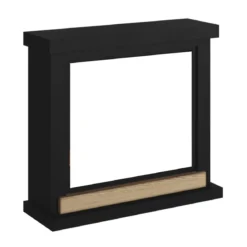 Cornice Finto Camino Decorativa Tagu Hagen Caminetto in Legno MDF Nero