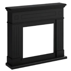 Cornice Finto Camino Nero da Arredamento in Legno MDF Tagu Larsen