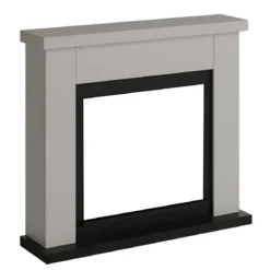 Cornice per Caminetto Elettrico Beige Tagu Frode in Legno MDF Camino