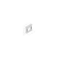 Cornice per Camino Decorativa Tagu Magna in Legno MDF Turchese